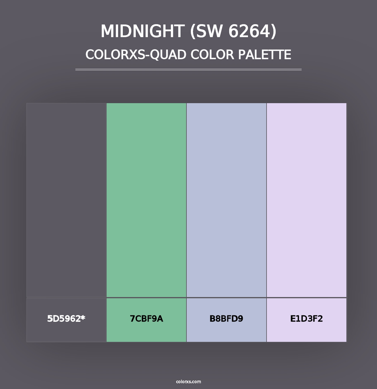 Midnight (SW 6264) - Colorxs Quad Palette