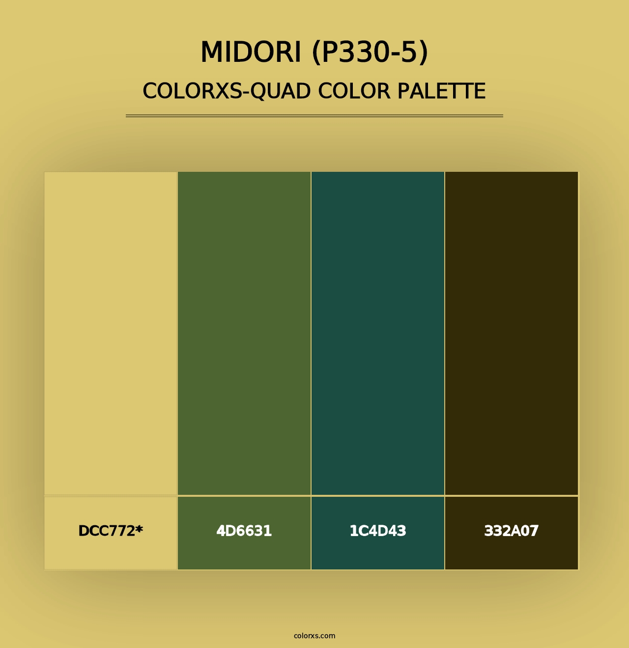 Midori (P330-5) - Colorxs Quad Palette