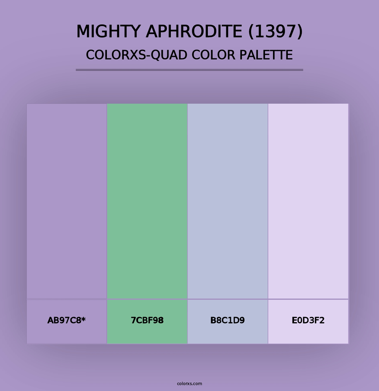 Mighty Aphrodite (1397) - Colorxs Quad Palette