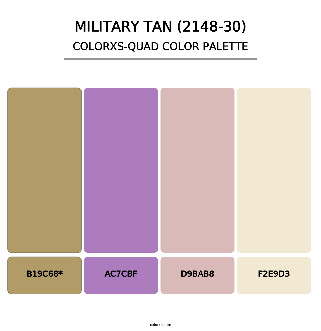 Military Tan (2148-30) - Colorxs Quad Palette