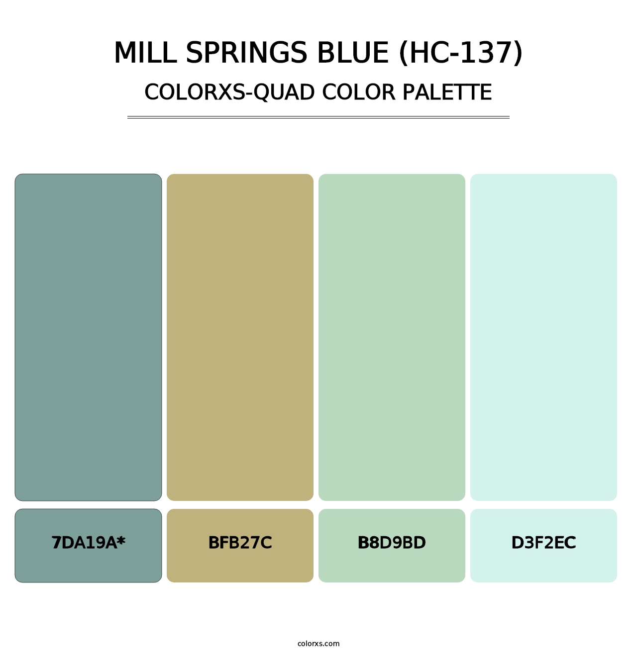 Mill Springs Blue (HC-137) - Colorxs Quad Palette