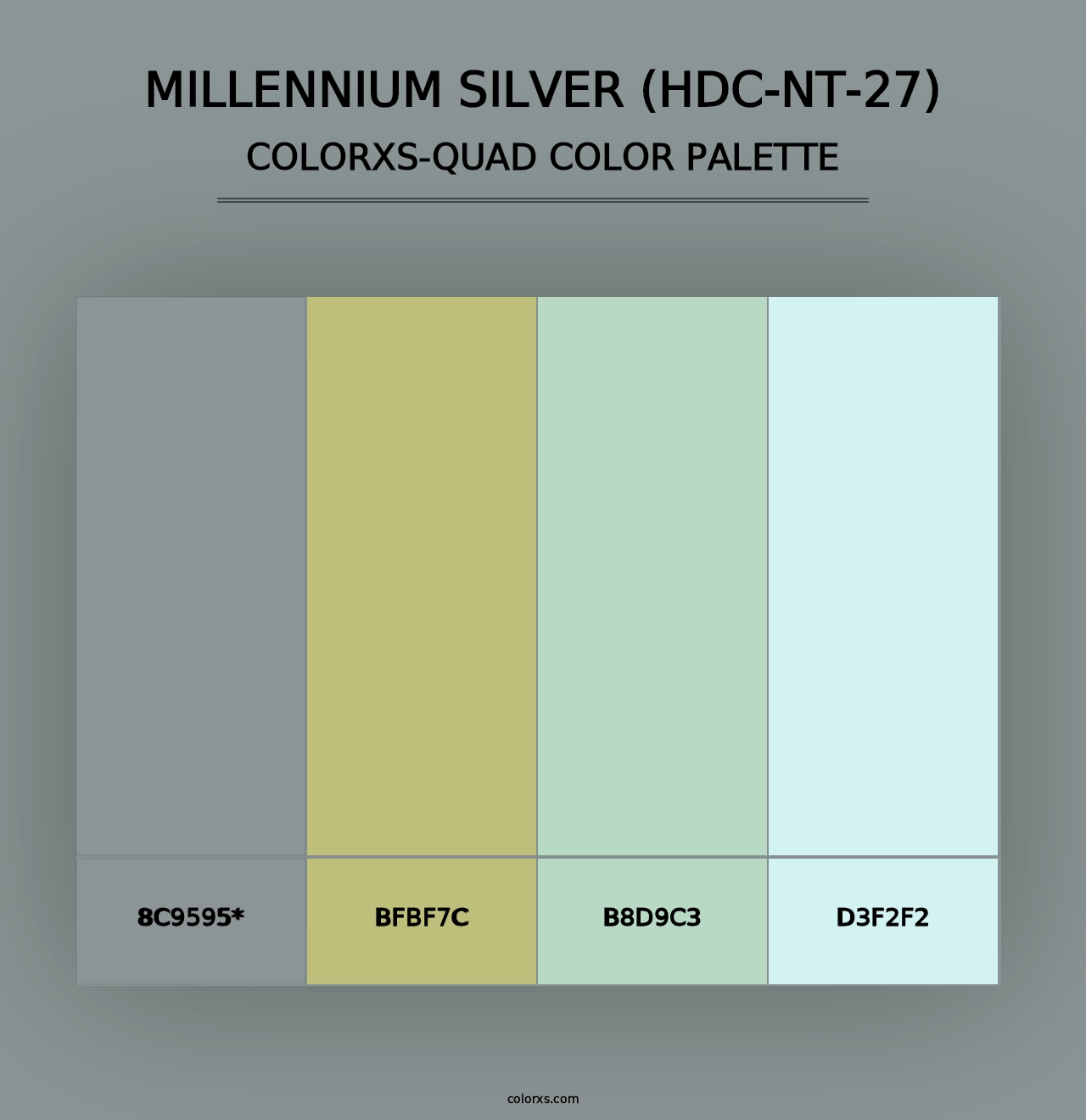 Millennium Silver (HDC-NT-27) - Colorxs Quad Palette