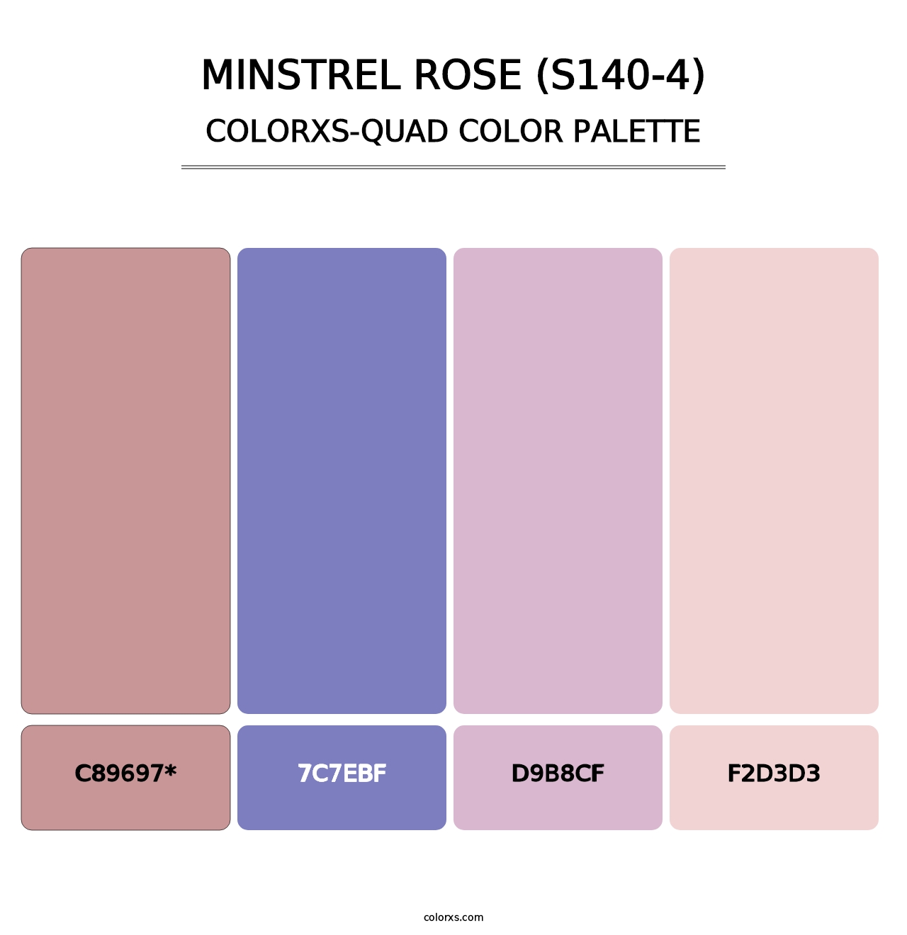 Minstrel Rose (S140-4) - Colorxs Quad Palette