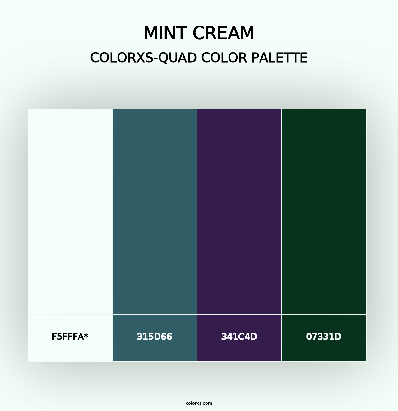 Mint Cream - Colorxs Quad Palette