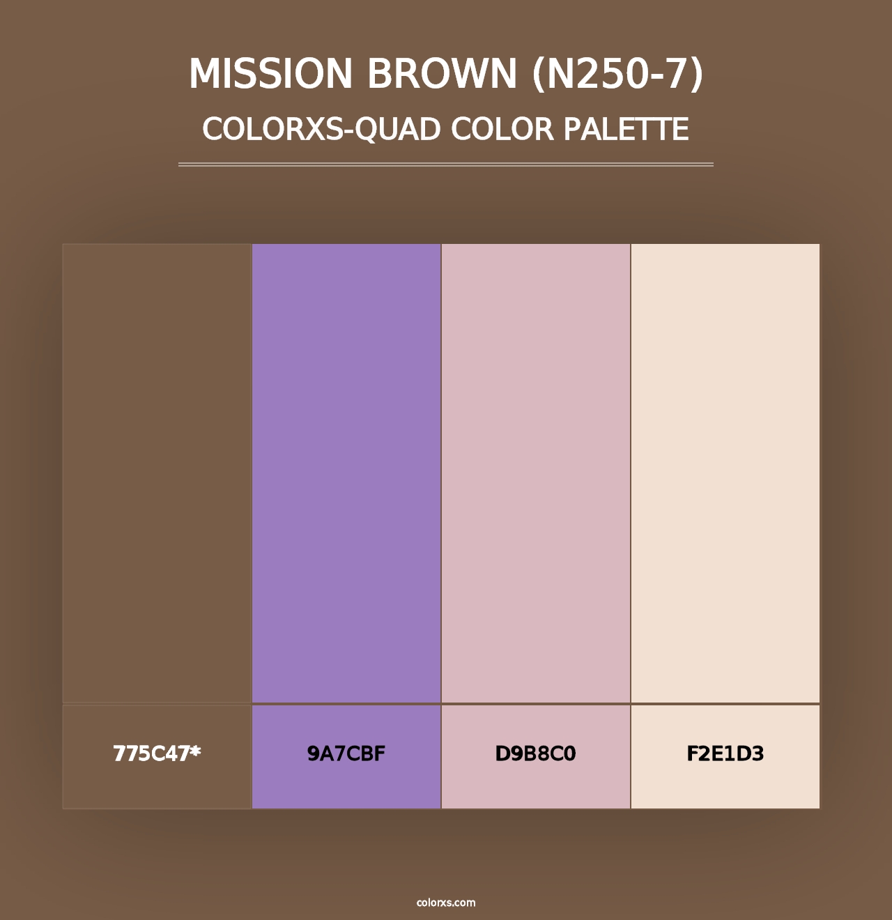 Mission Brown (N250-7) - Colorxs Quad Palette