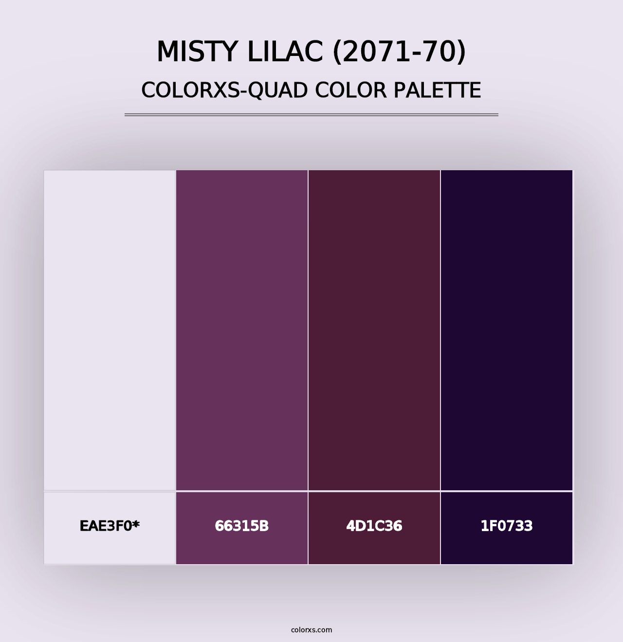 Misty Lilac (2071-70) - Colorxs Quad Palette