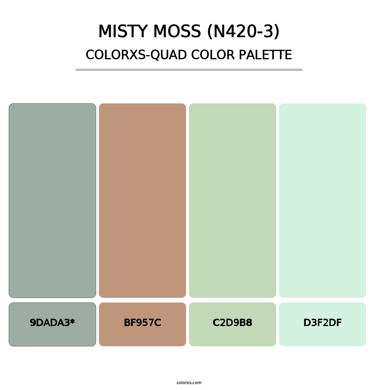 Misty Moss (N420-3) - Colorxs Quad Palette