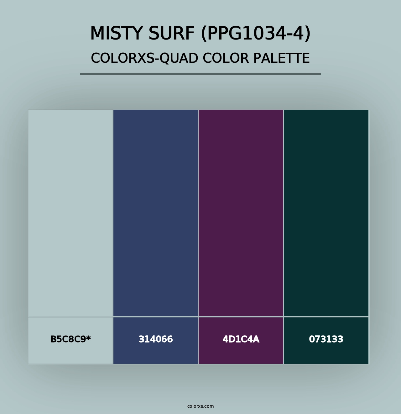 Misty Surf (PPG1034-4) - Colorxs Quad Palette