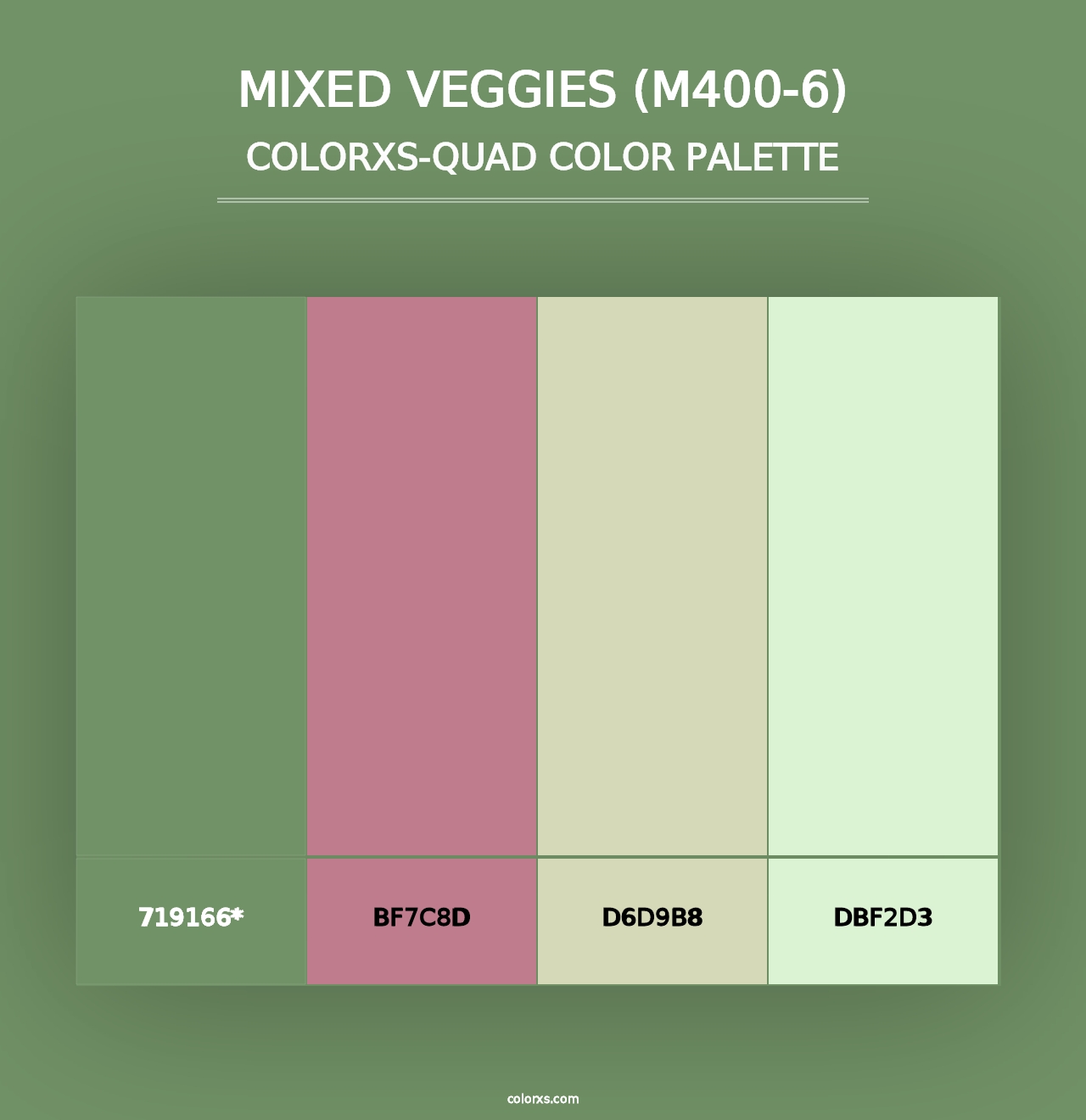 Mixed Veggies (M400-6) - Colorxs Quad Palette