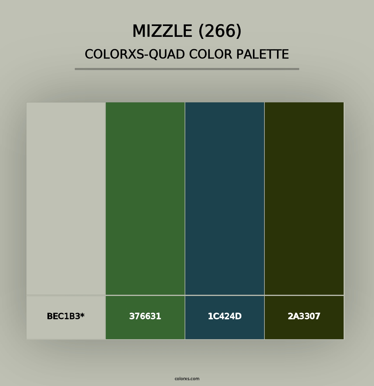 Mizzle (266) - Colorxs Quad Palette