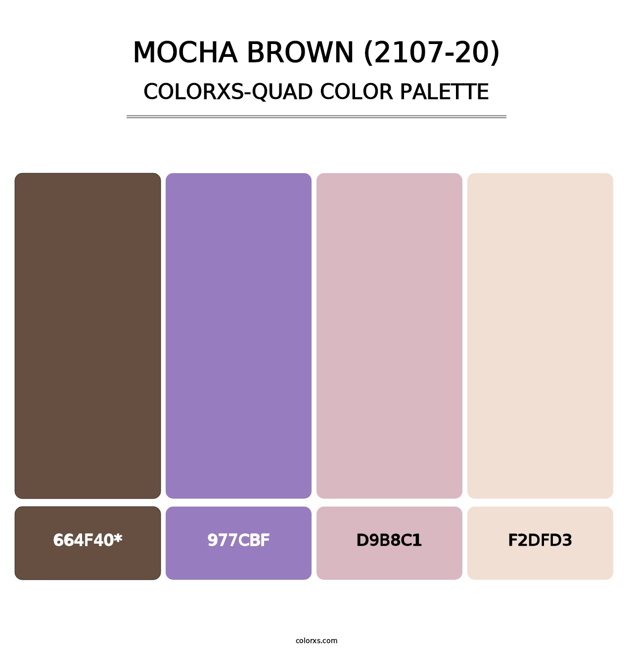 Mocha Brown (2107-20) - Colorxs Quad Palette