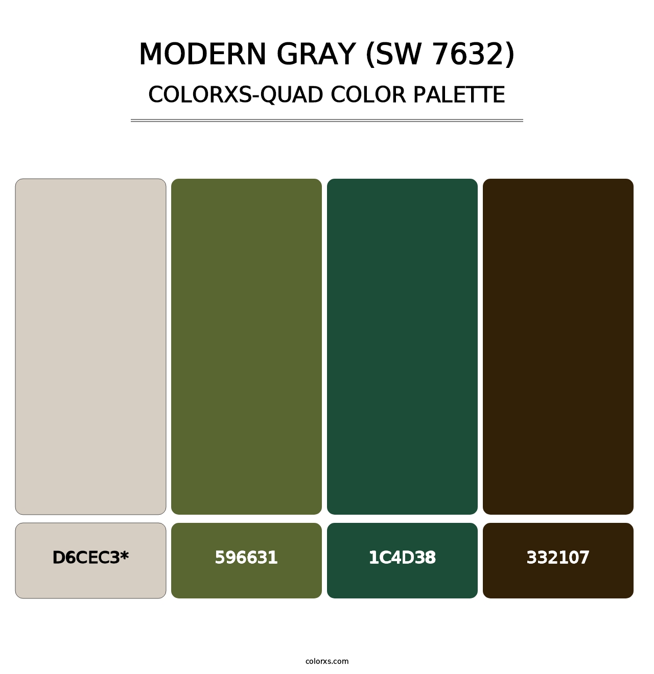 Modern Gray (SW 7632) - Colorxs Quad Palette