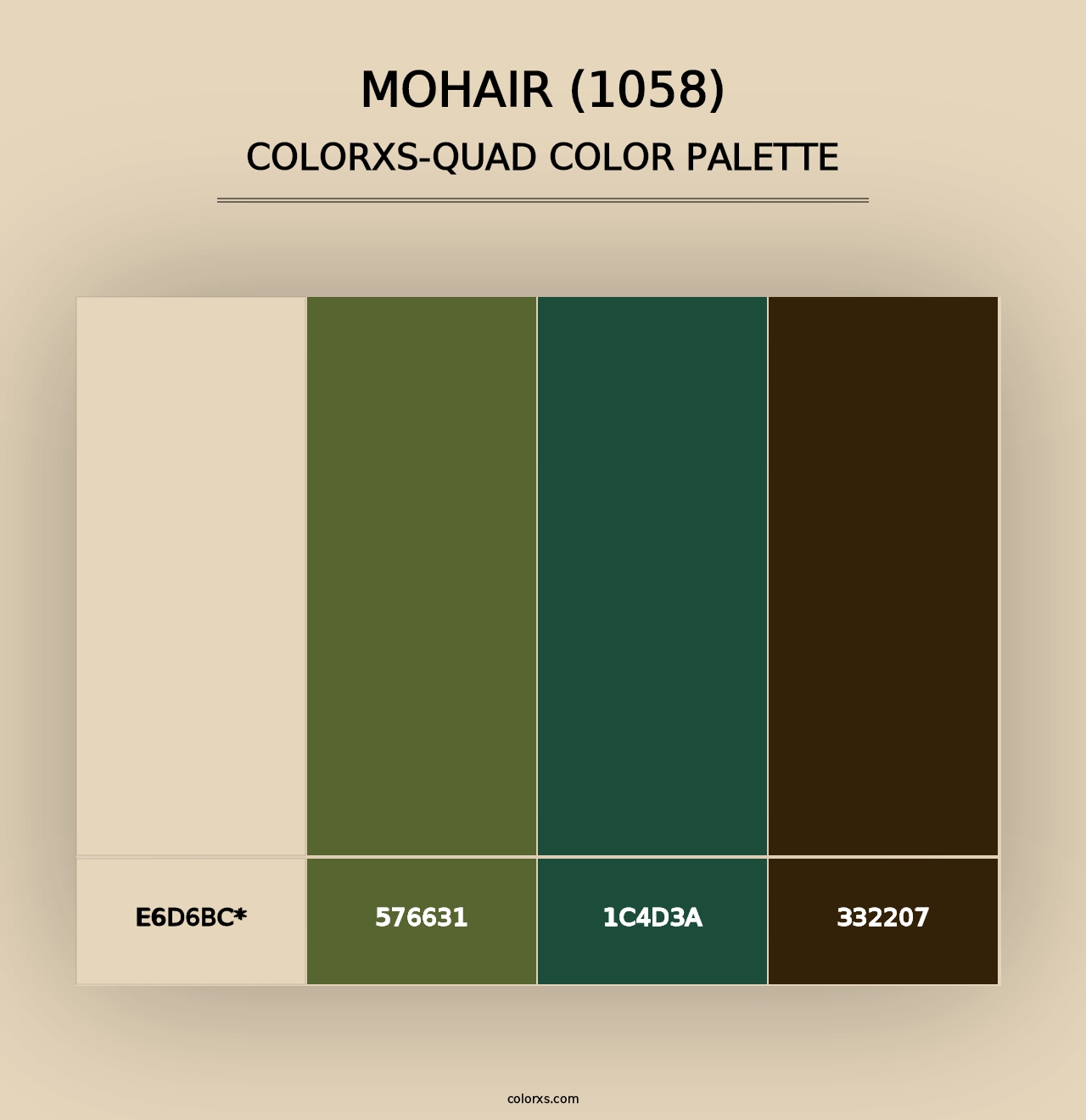 Mohair (1058) - Colorxs Quad Palette