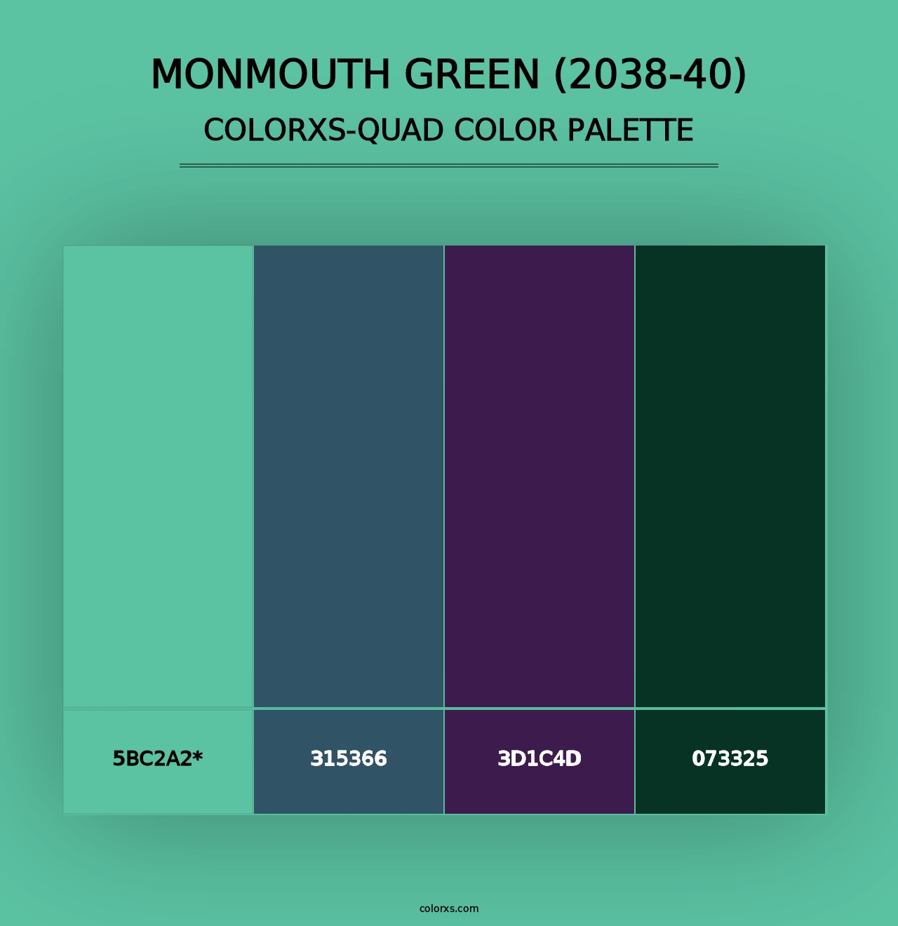 Monmouth Green (2038-40) - Colorxs Quad Palette