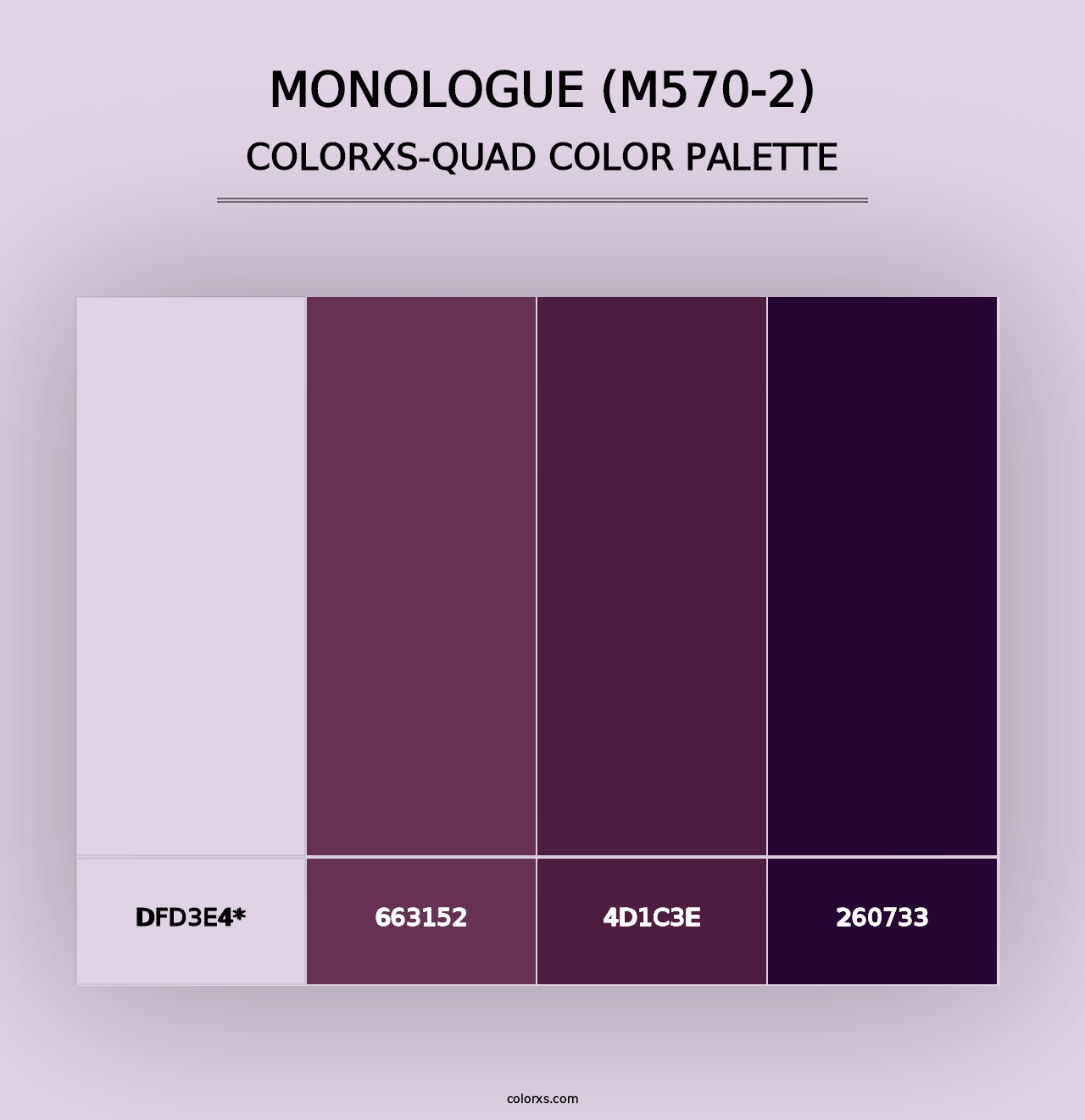 Monologue (M570-2) - Colorxs Quad Palette