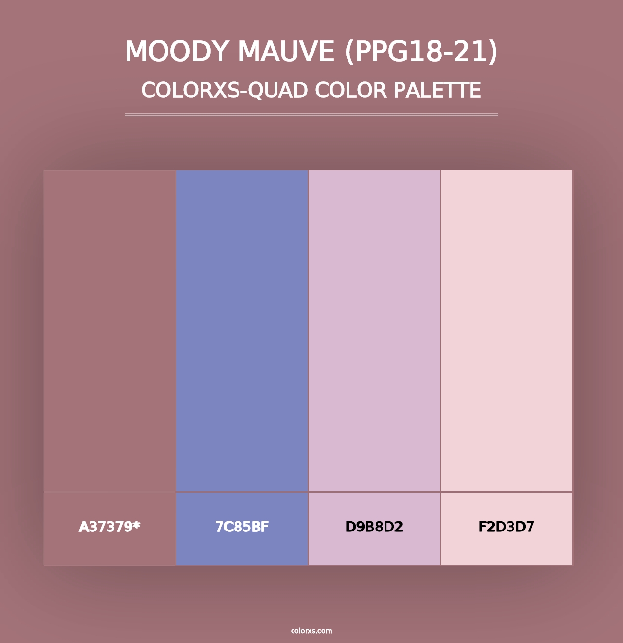 Moody Mauve (PPG18-21) - Colorxs Quad Palette