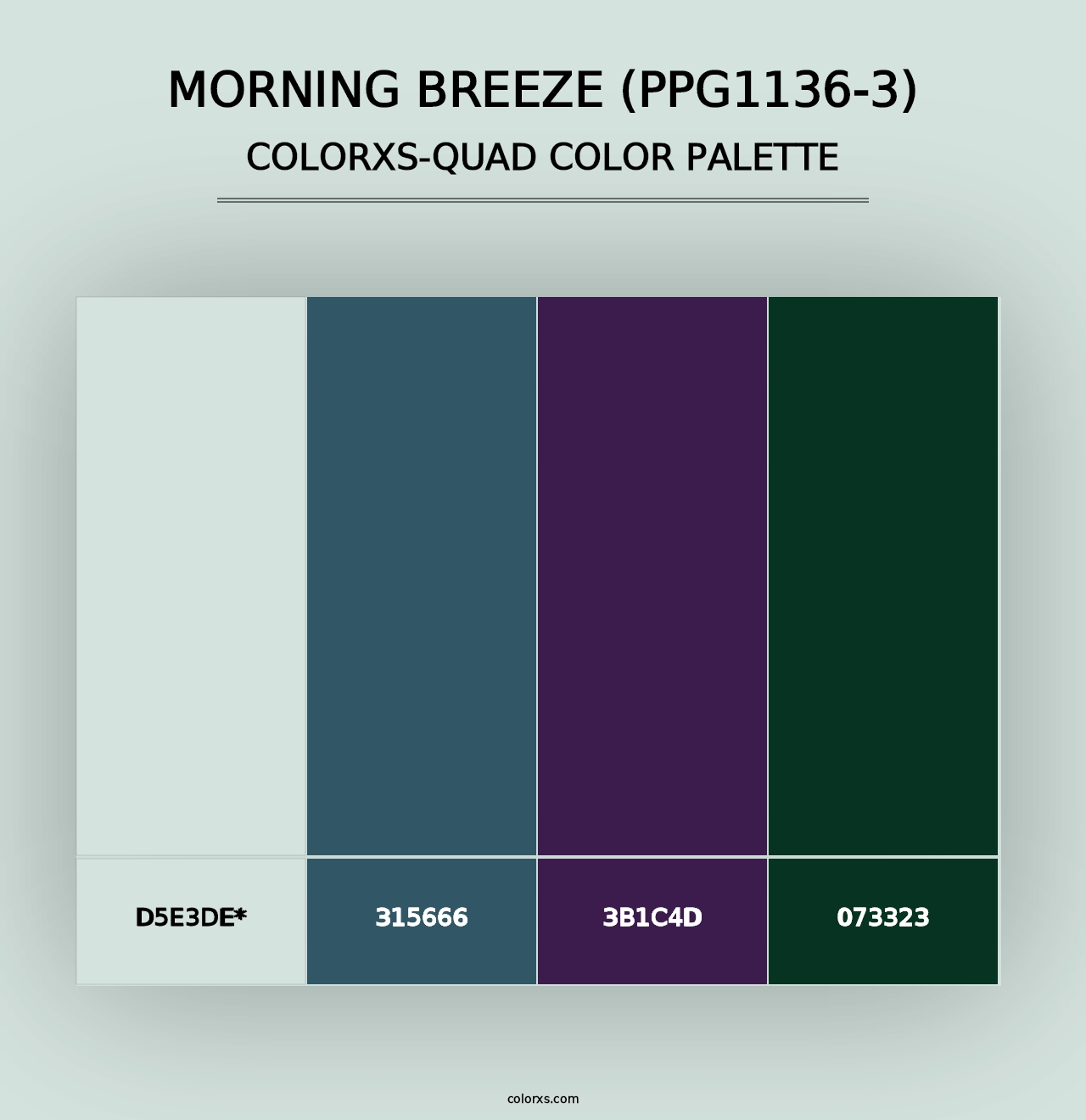 Morning Breeze (PPG1136-3) - Colorxs Quad Palette