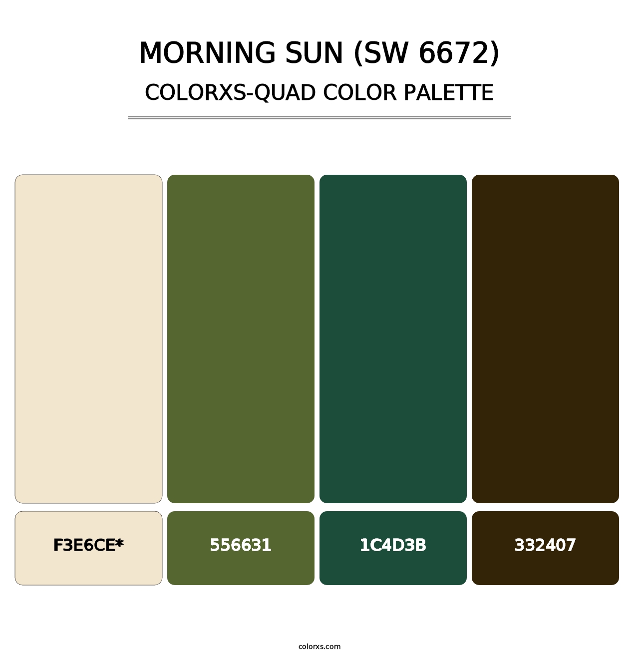 Morning Sun (SW 6672) - Colorxs Quad Palette