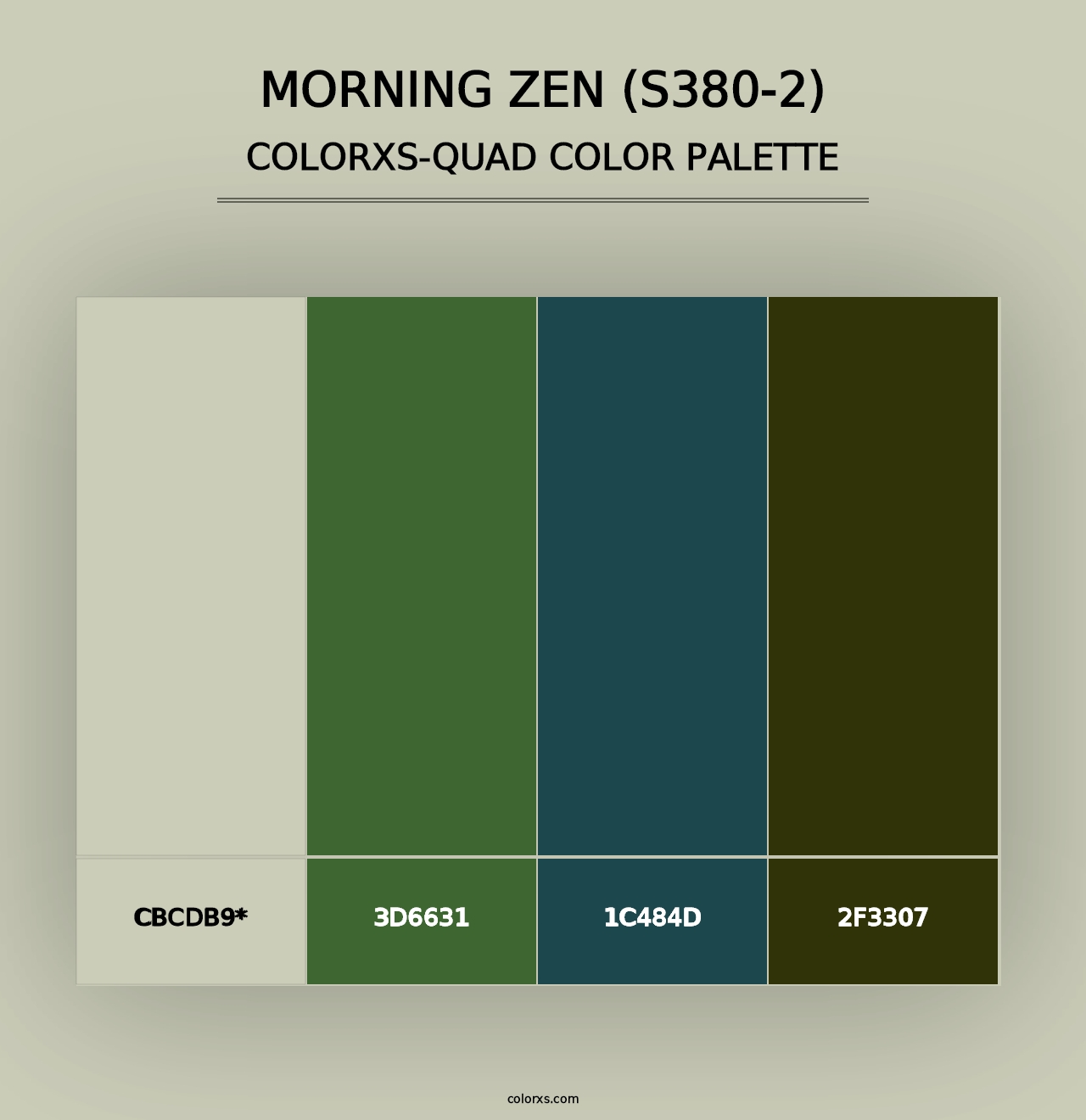 Morning Zen (S380-2) - Colorxs Quad Palette