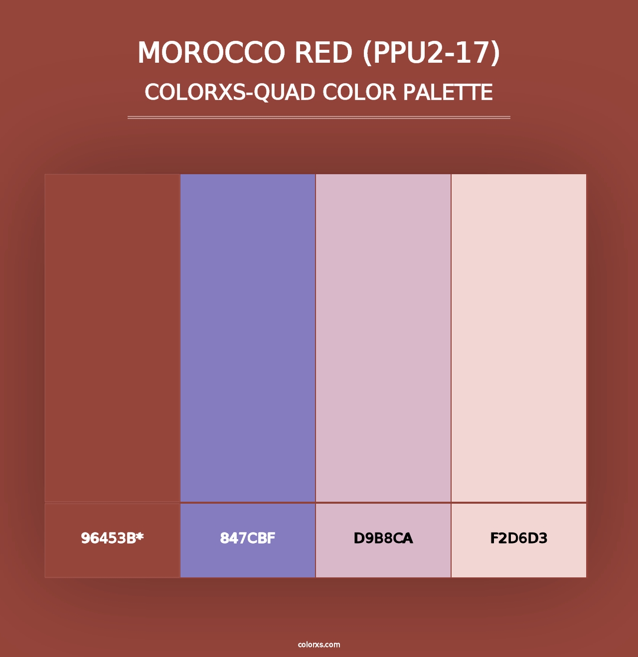 Morocco Red (PPU2-17) - Colorxs Quad Palette