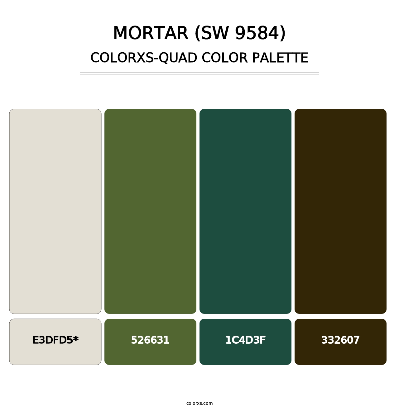 Mortar (SW 9584) - Colorxs Quad Palette