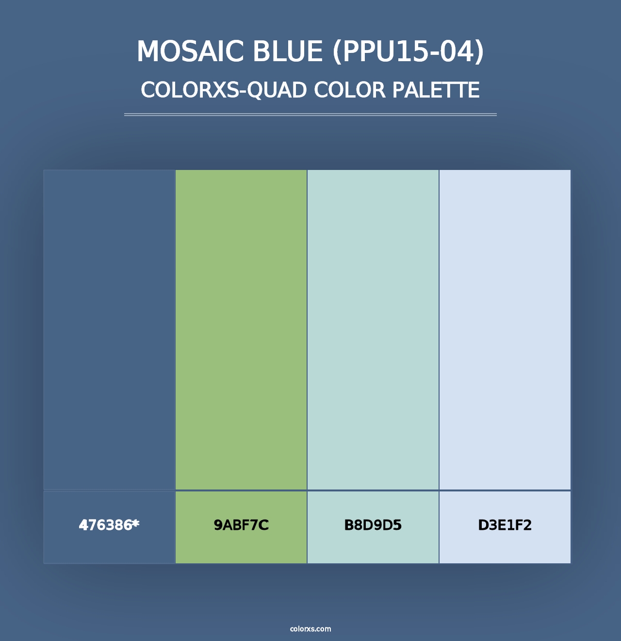 Mosaic Blue (PPU15-04) - Colorxs Quad Palette