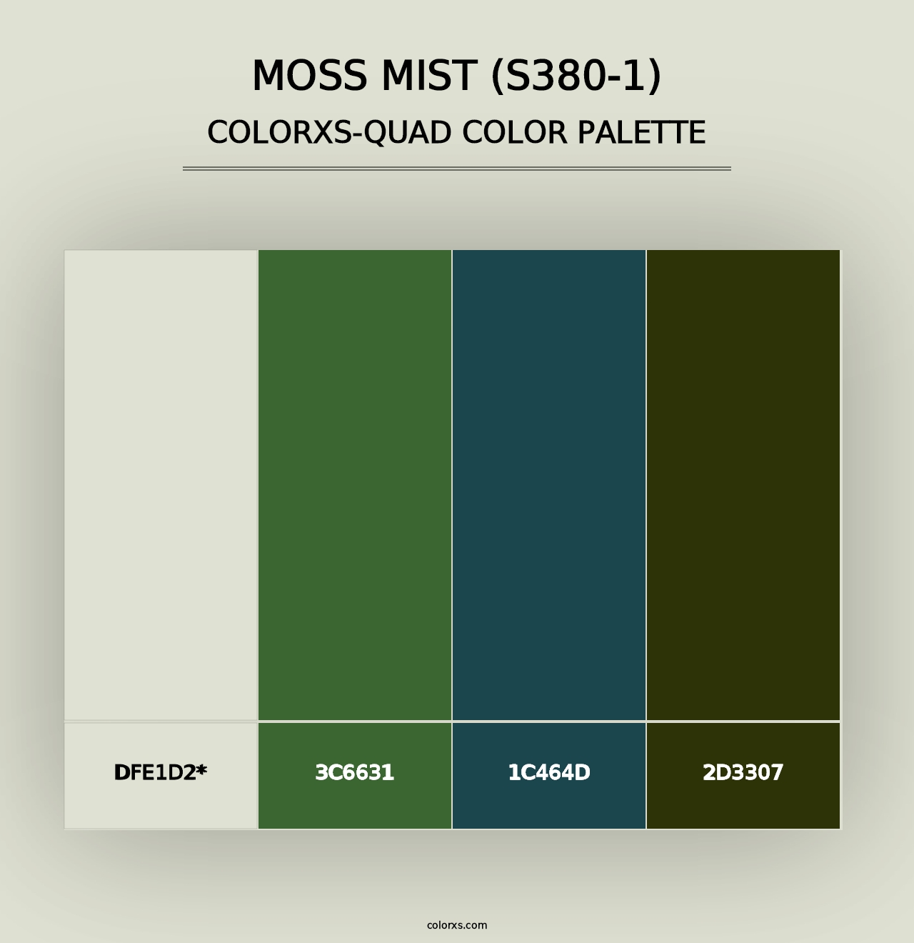 Moss Mist (S380-1) - Colorxs Quad Palette