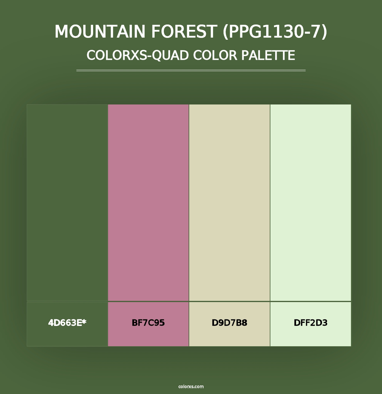 Mountain Forest (PPG1130-7) - Colorxs Quad Palette