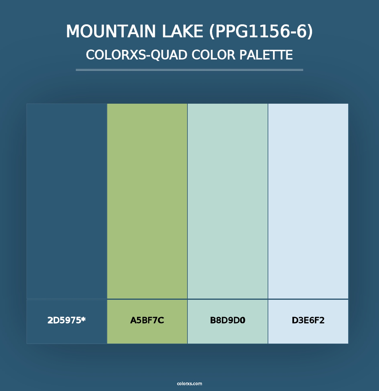 Mountain Lake (PPG1156-6) - Colorxs Quad Palette