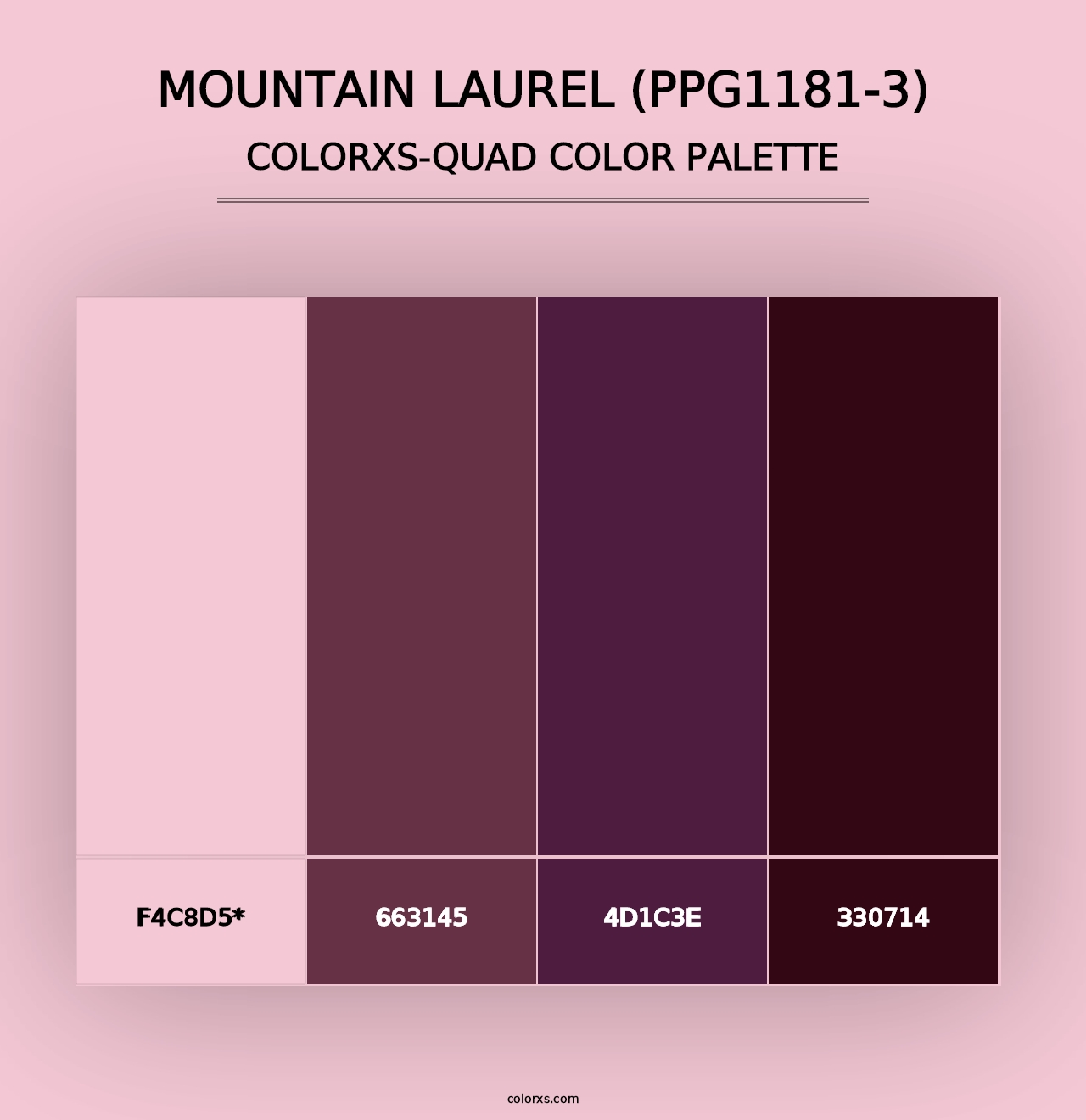 Mountain Laurel (PPG1181-3) - Colorxs Quad Palette