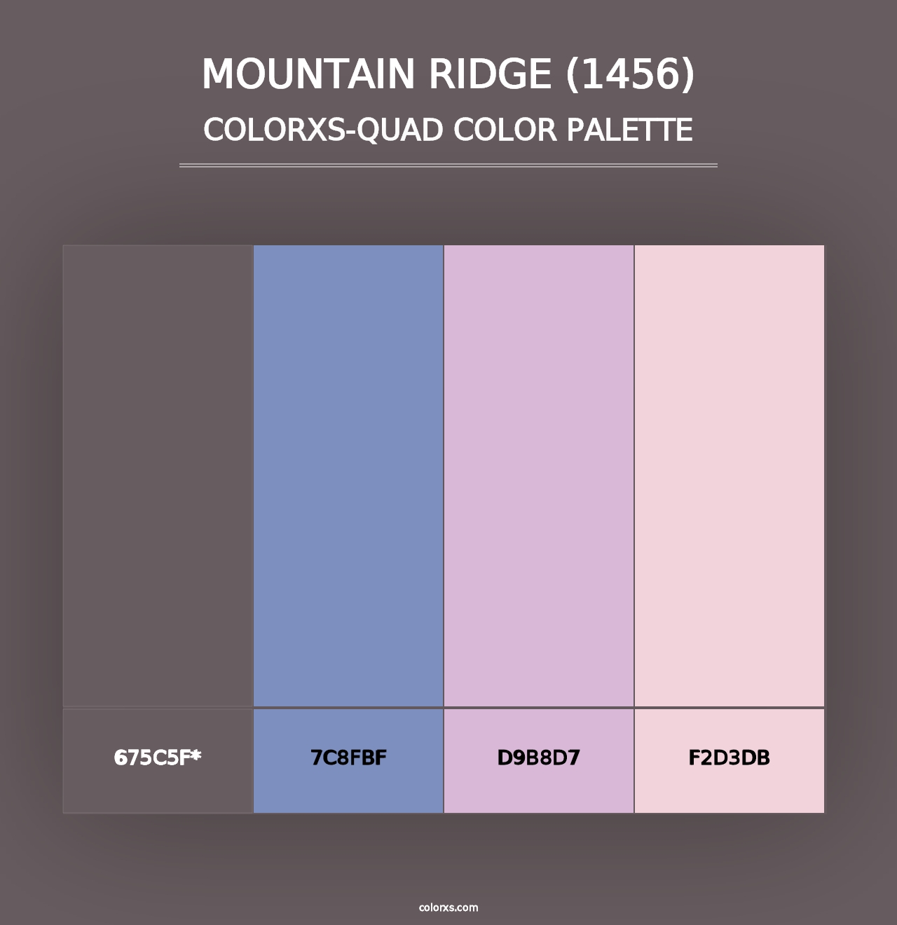 Mountain Ridge (1456) - Colorxs Quad Palette