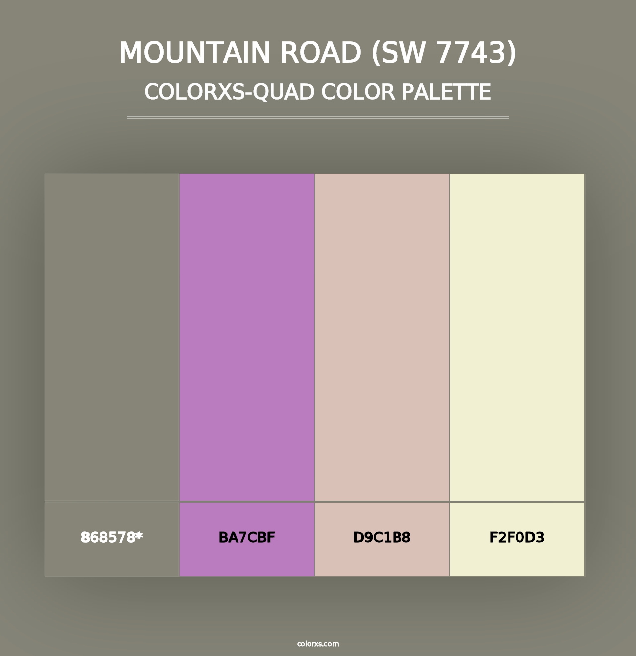 Mountain Road (SW 7743) - Colorxs Quad Palette