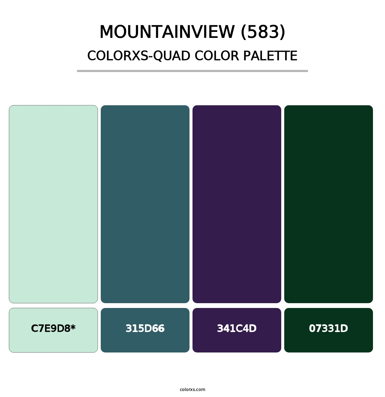 Mountainview (583) - Colorxs Quad Palette