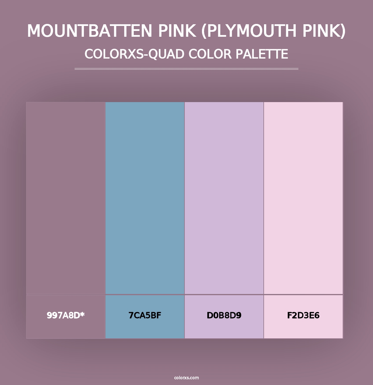 Mountbatten Pink (Plymouth Pink) - Colorxs Quad Palette