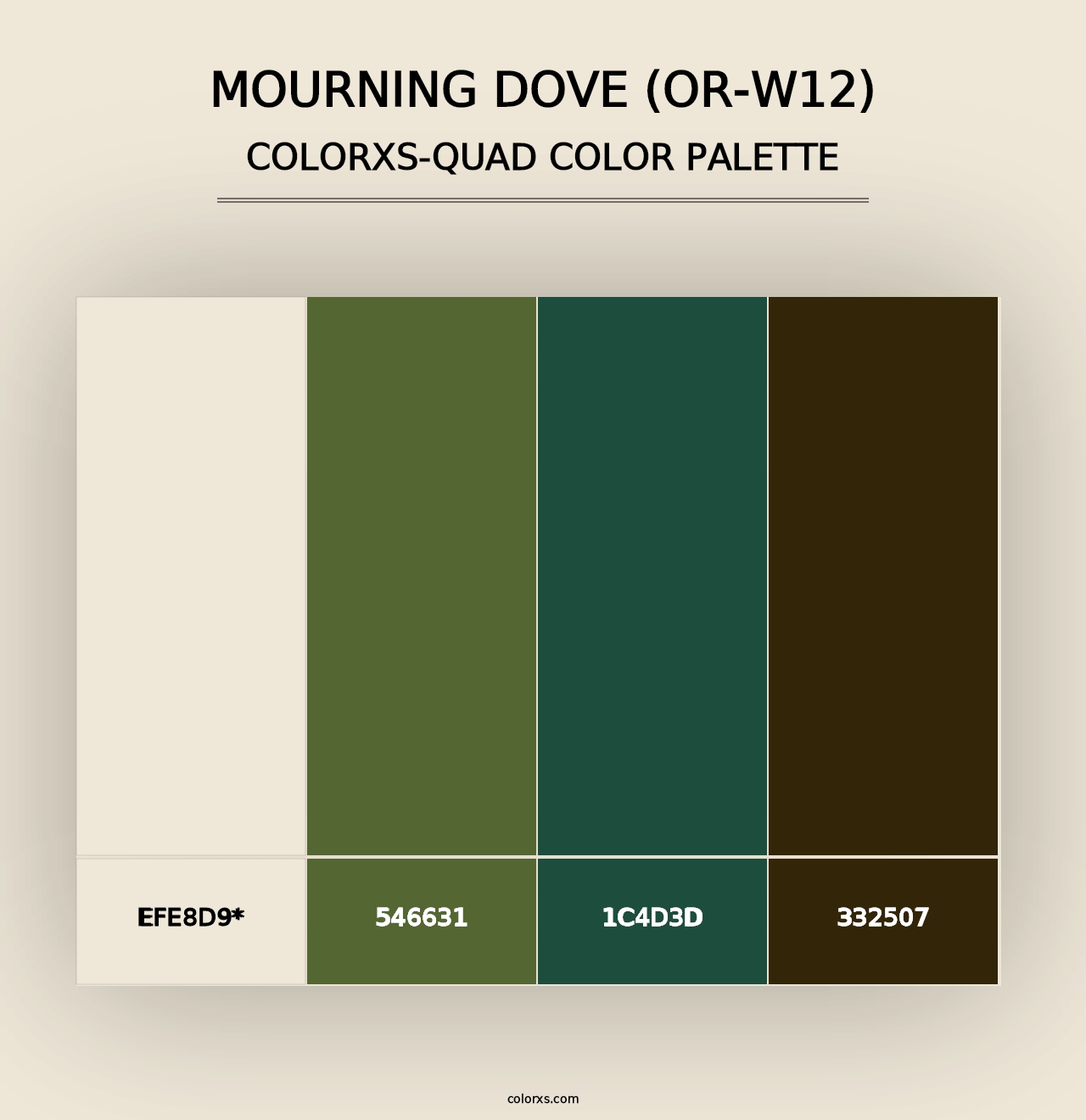 Mourning Dove (OR-W12) - Colorxs Quad Palette