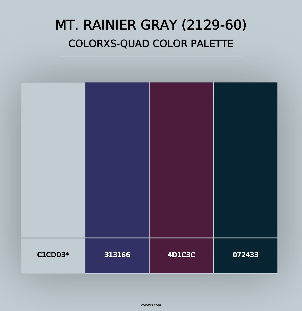 Mt. Rainier Gray (2129-60) - Colorxs Quad Palette