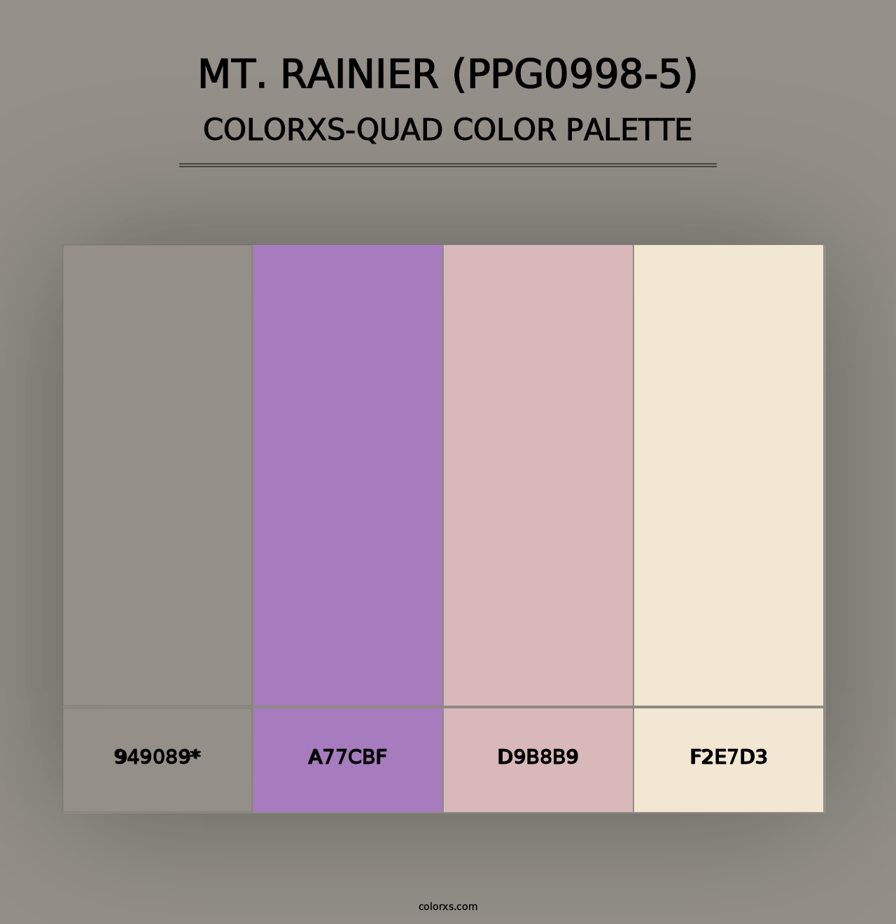 Mt. Rainier (PPG0998-5) - Colorxs Quad Palette