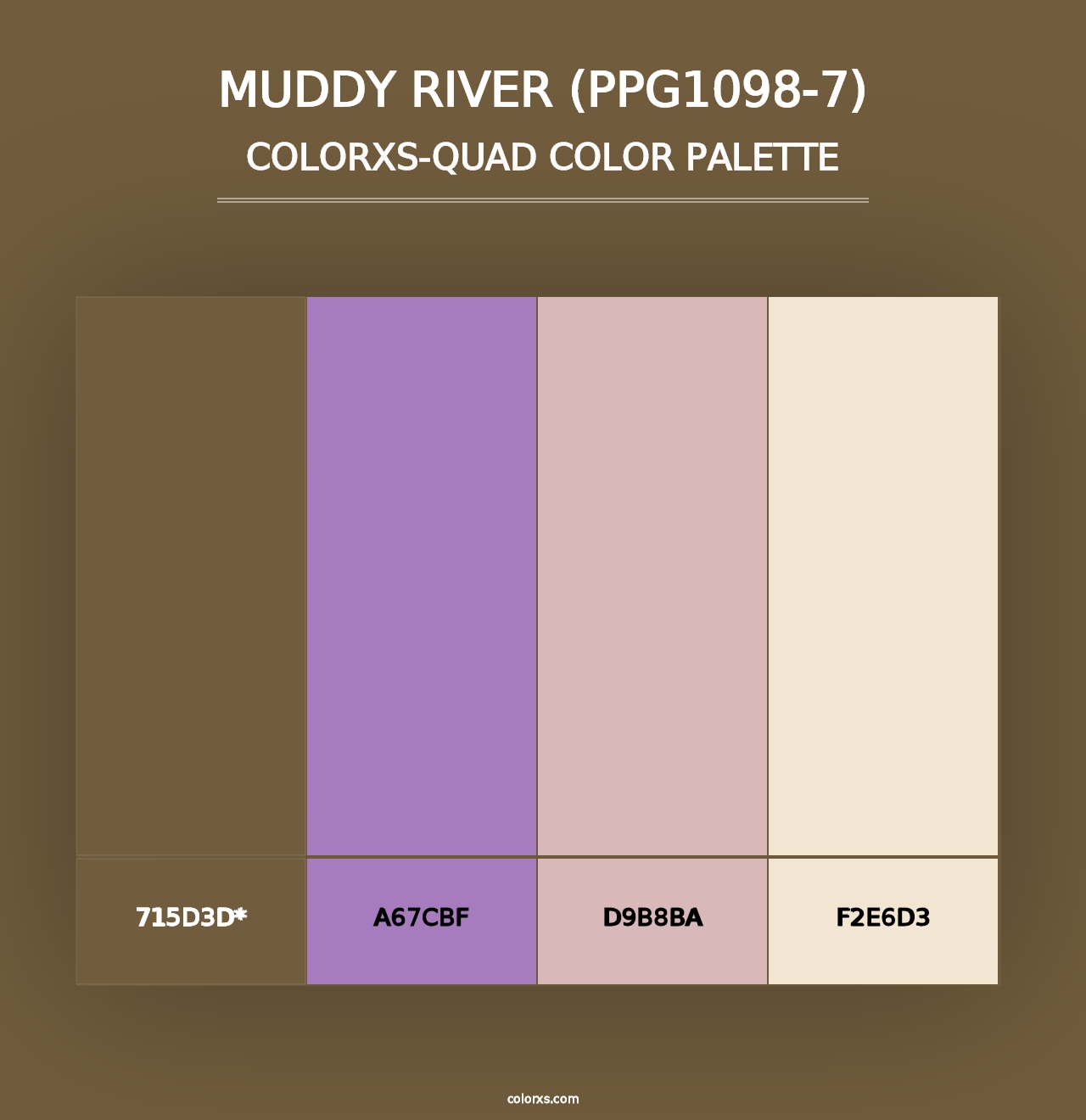 Muddy River (PPG1098-7) - Colorxs Quad Palette