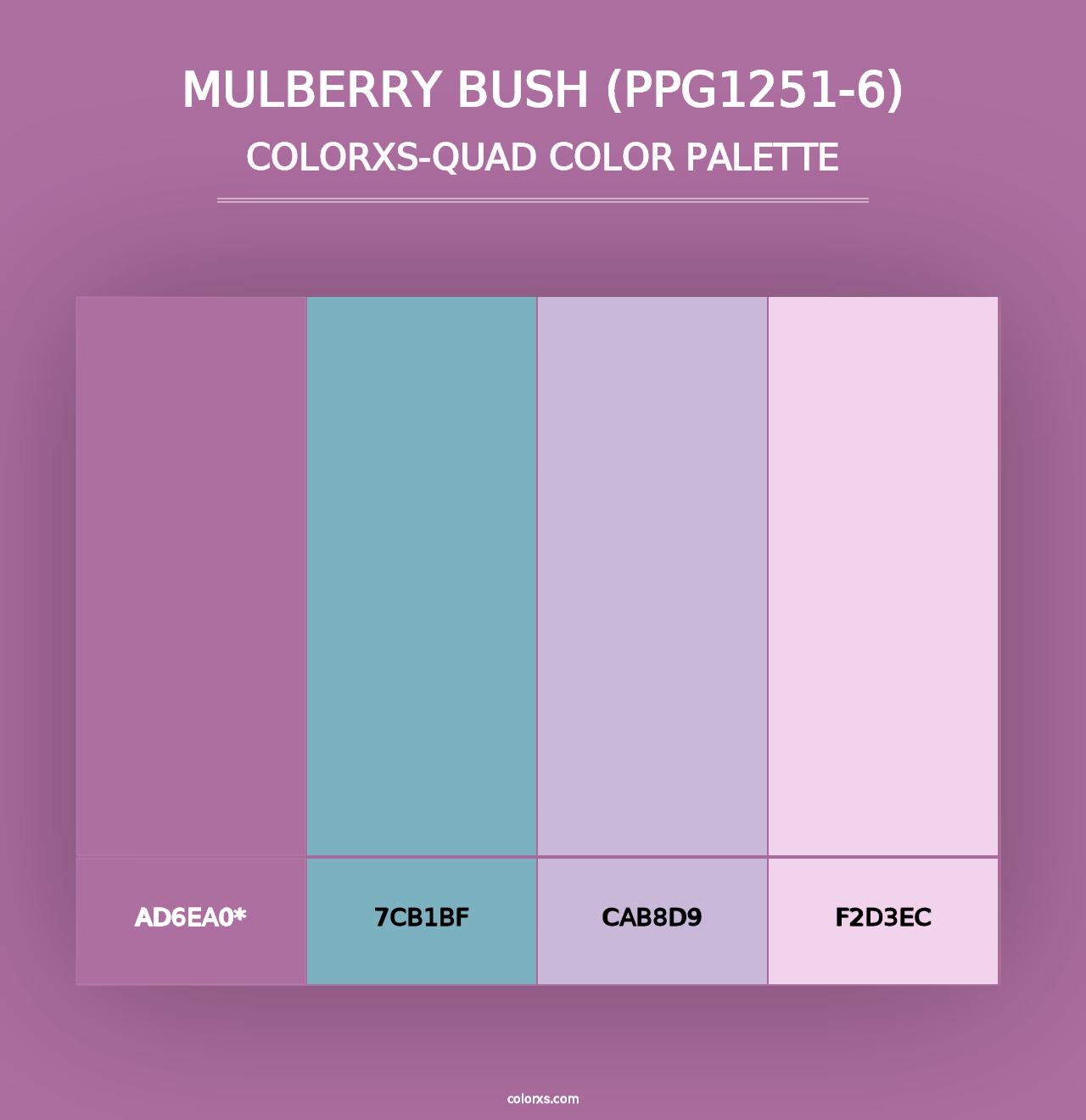 Mulberry Bush (PPG1251-6) - Colorxs Quad Palette