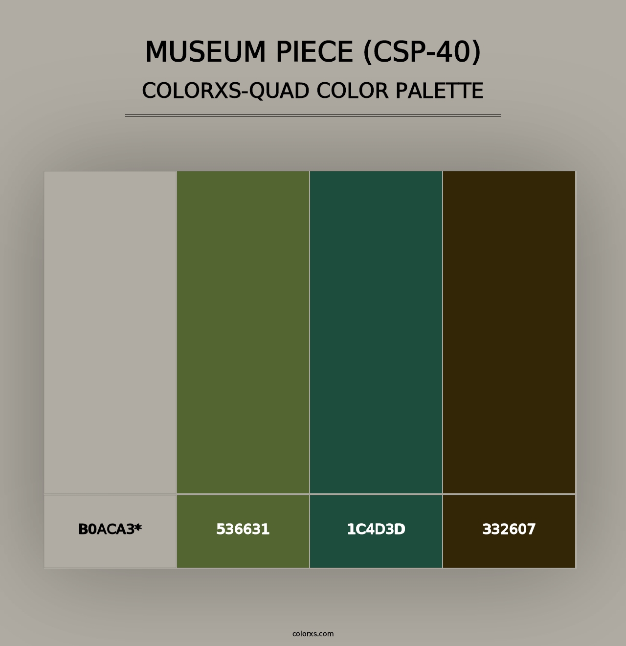 Museum Piece (CSP-40) - Colorxs Quad Palette