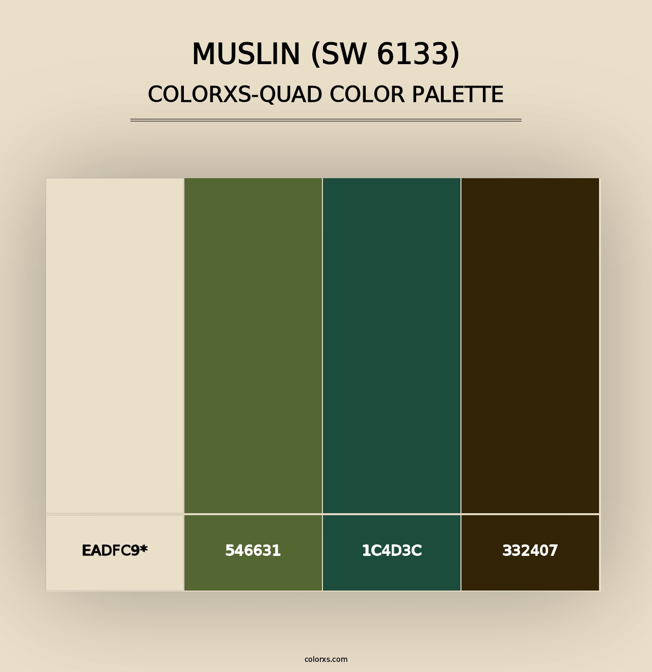 Muslin (SW 6133) - Colorxs Quad Palette