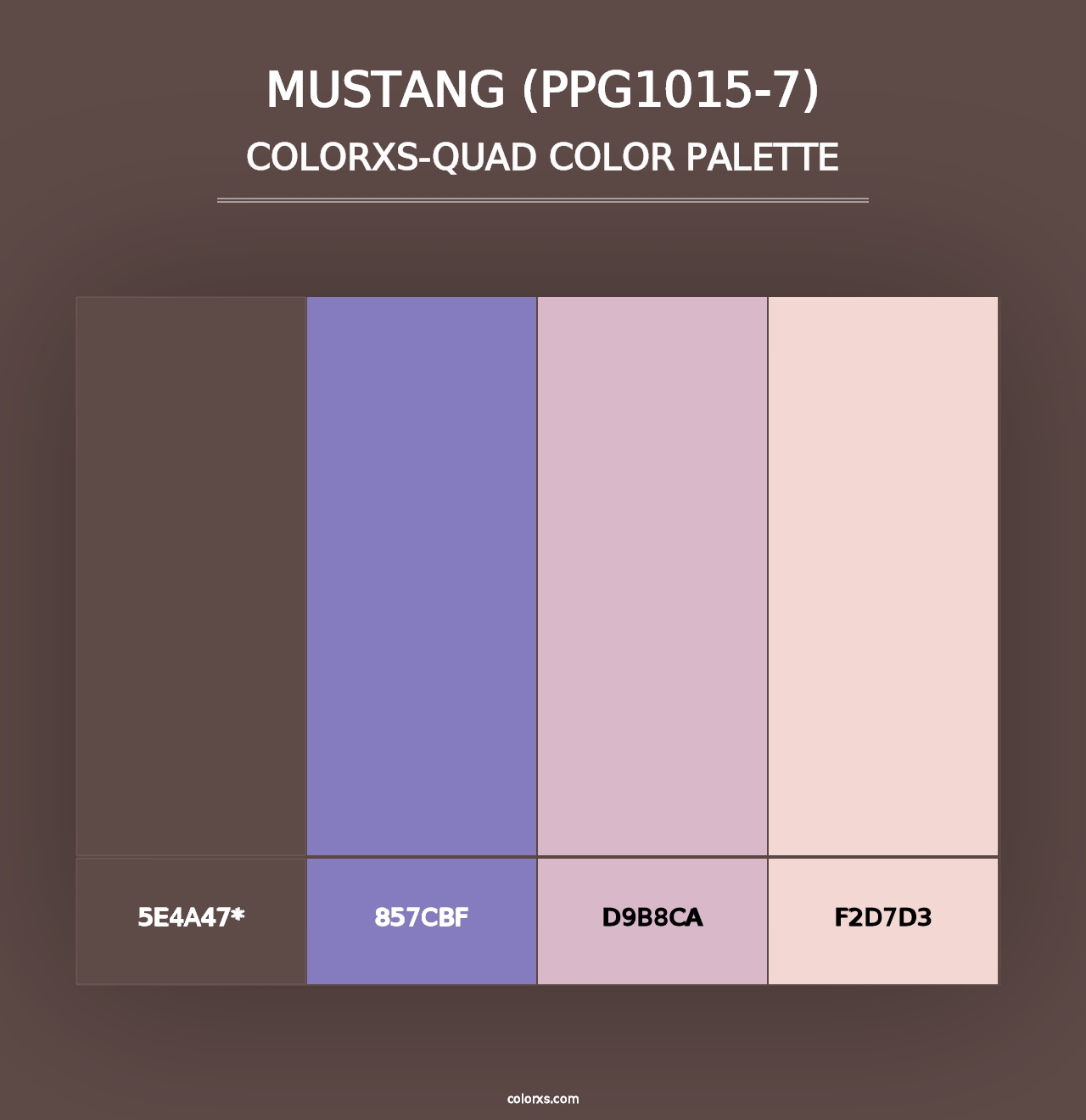 Mustang (PPG1015-7) - Colorxs Quad Palette