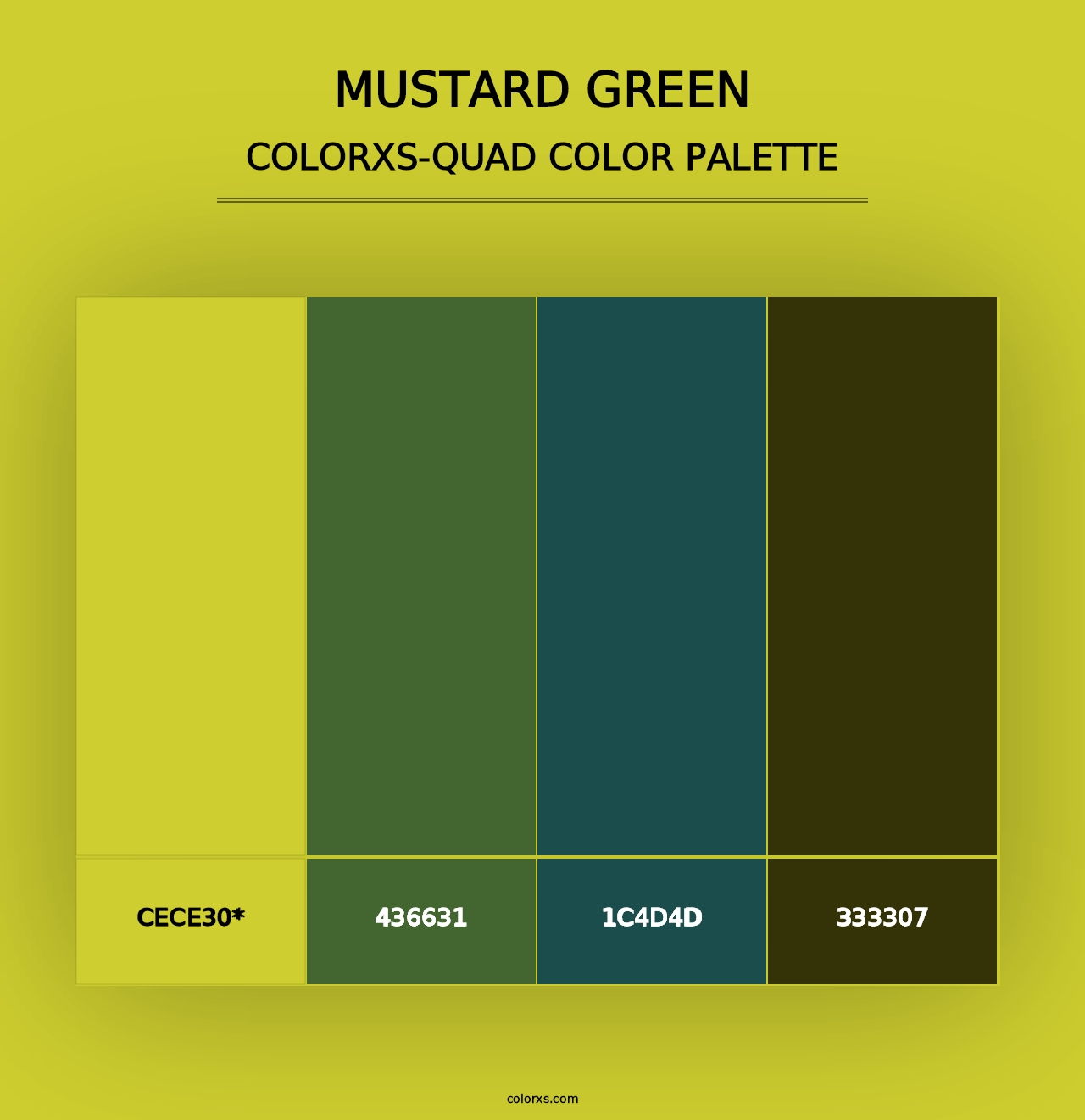 Mustard Green - Colorxs Quad Palette