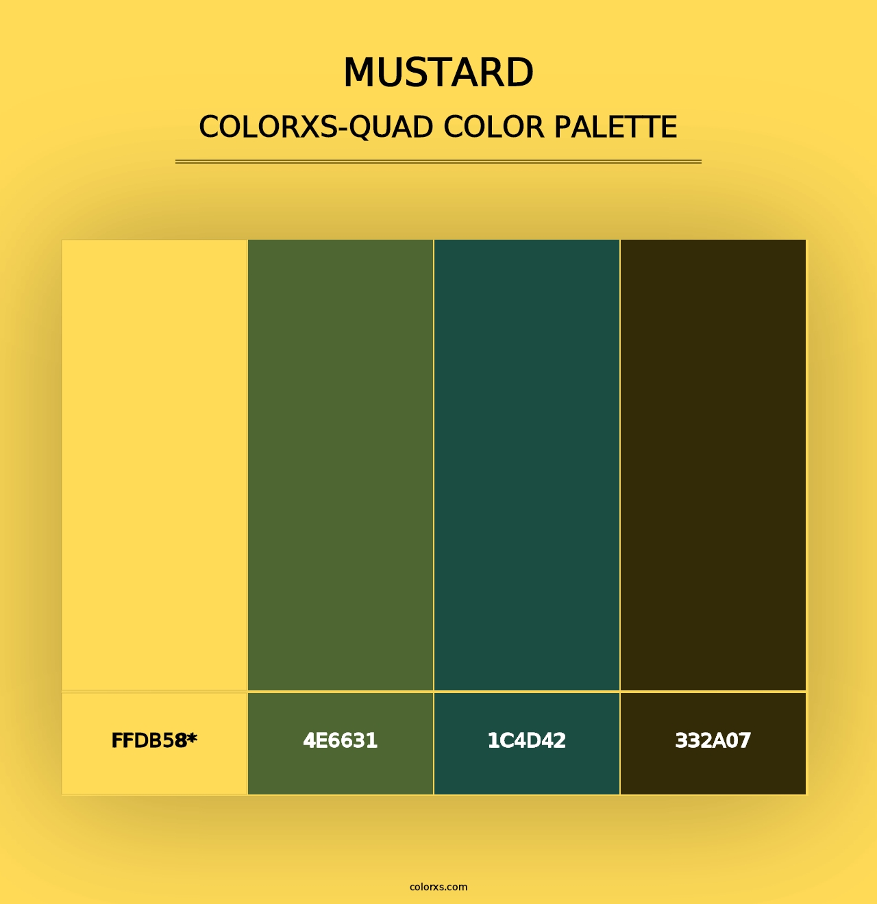 Mustard - Colorxs Quad Palette