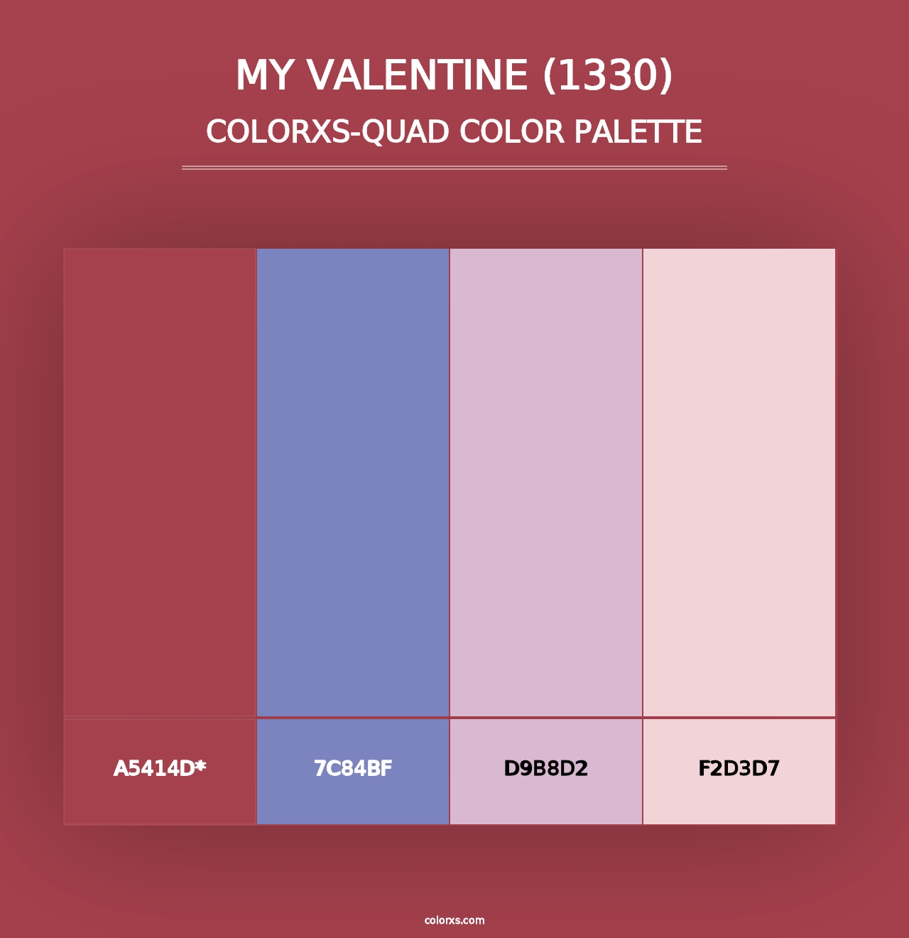 My Valentine (1330) - Colorxs Quad Palette