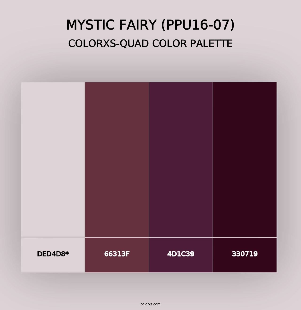 Mystic Fairy (PPU16-07) - Colorxs Quad Palette