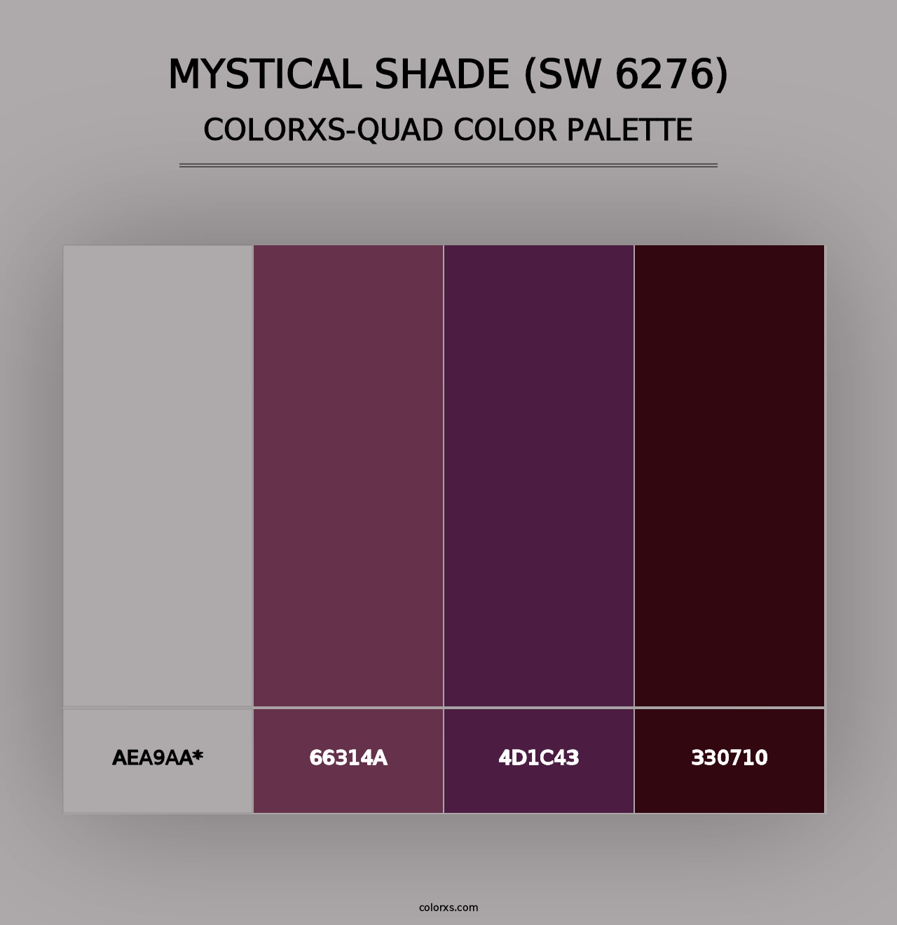 Mystical Shade (SW 6276) - Colorxs Quad Palette