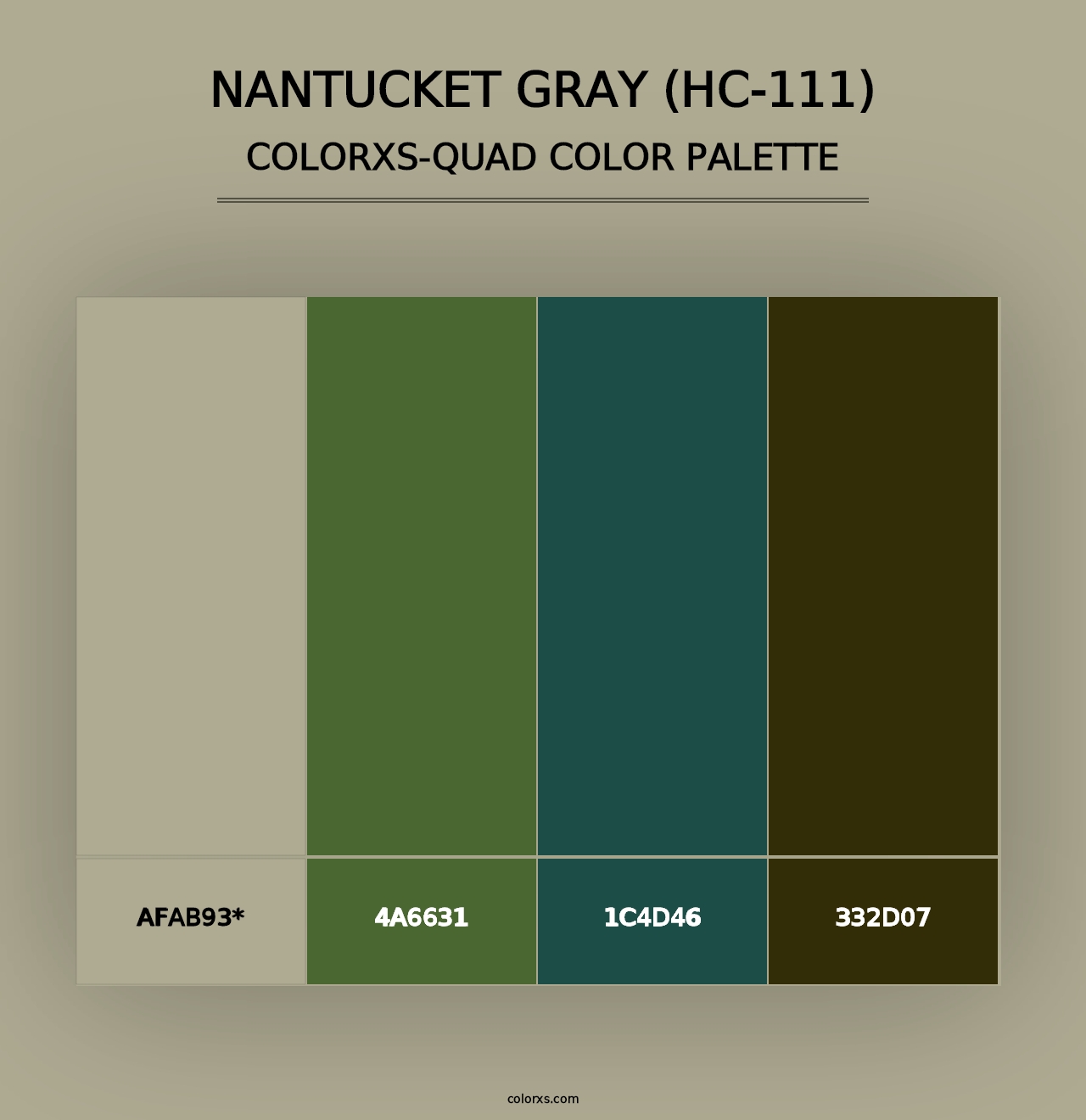 Nantucket Gray (HC-111) - Colorxs Quad Palette