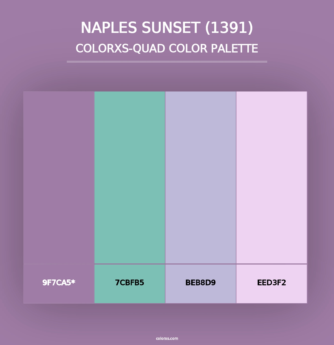 Naples Sunset (1391) - Colorxs Quad Palette