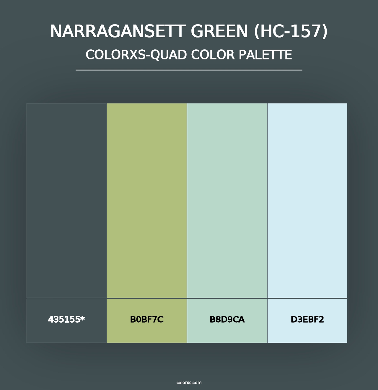 Narragansett Green (HC-157) - Colorxs Quad Palette